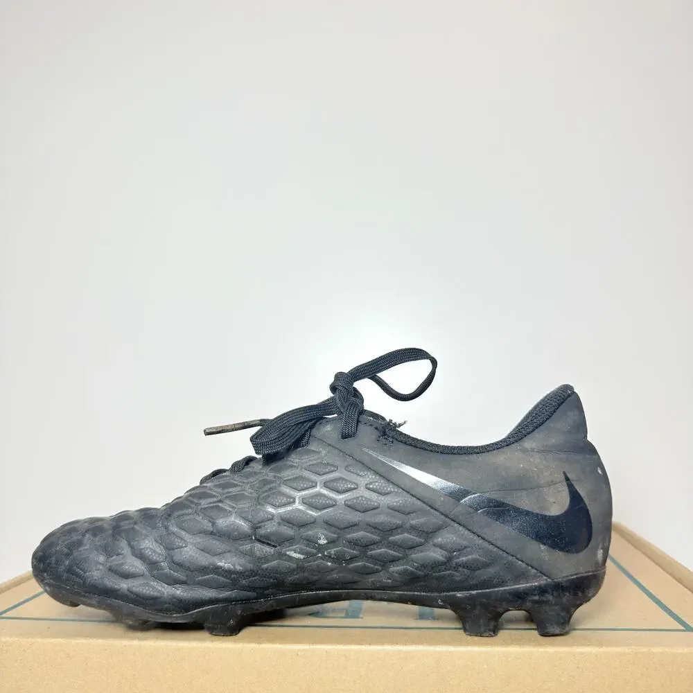 Nike Youth 2Y Soccer Cleats Black Hypervenom Phantom III Academy FG Boys Girls
